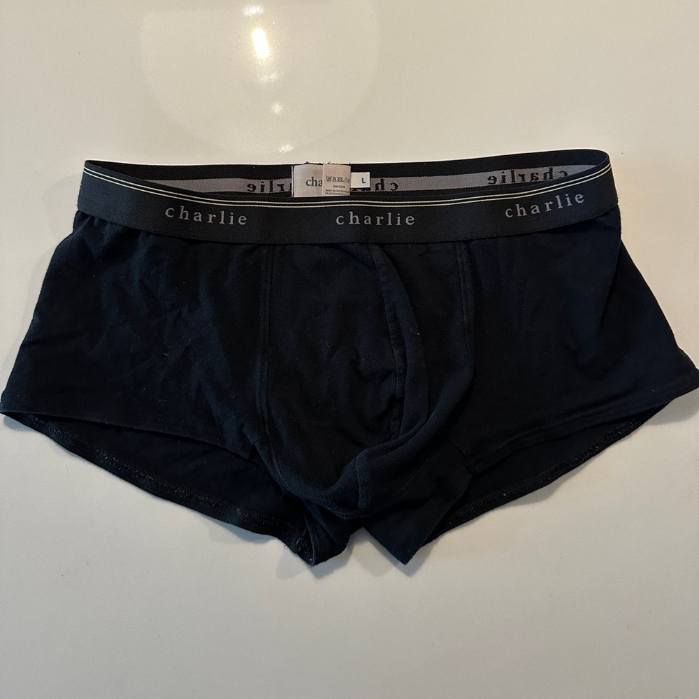 Charlie by MZ men’s trunks - L black cotton
